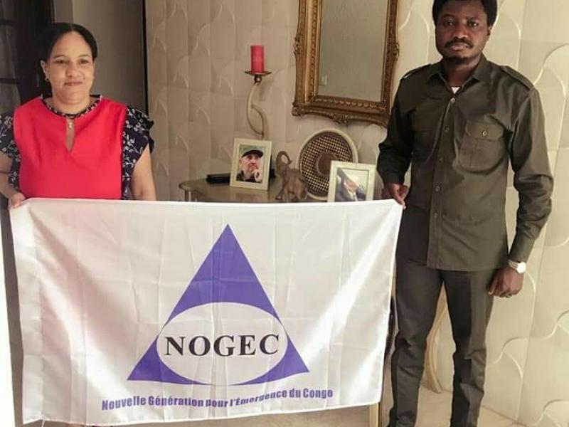 Constant Mutamba avec l'ambassadrice du Cuba