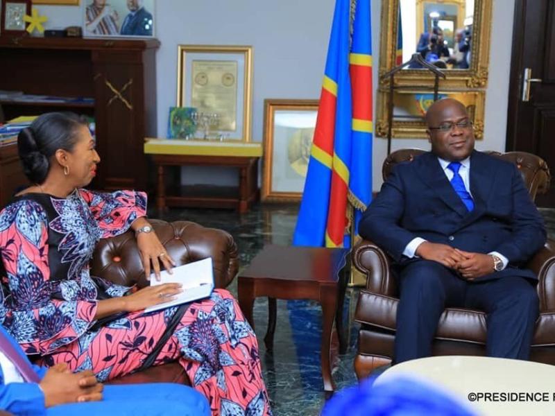 Félix Tshisekedi et Jeannine Mabunda 